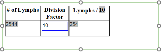 Figure T5.60  Edit box has been adjusted to a width of 10 to fit within the table cell.