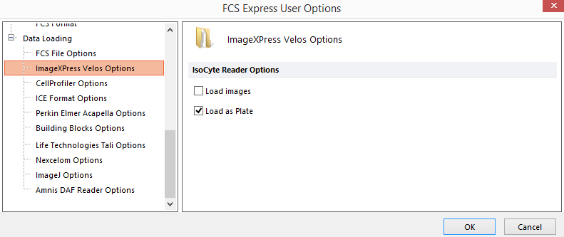 Figure 20.56  IsoCyte Data Loading Options