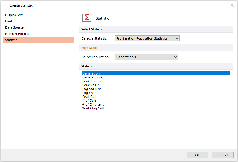 Figure 5.21  Choosing a Proliferation Population Statistic Token