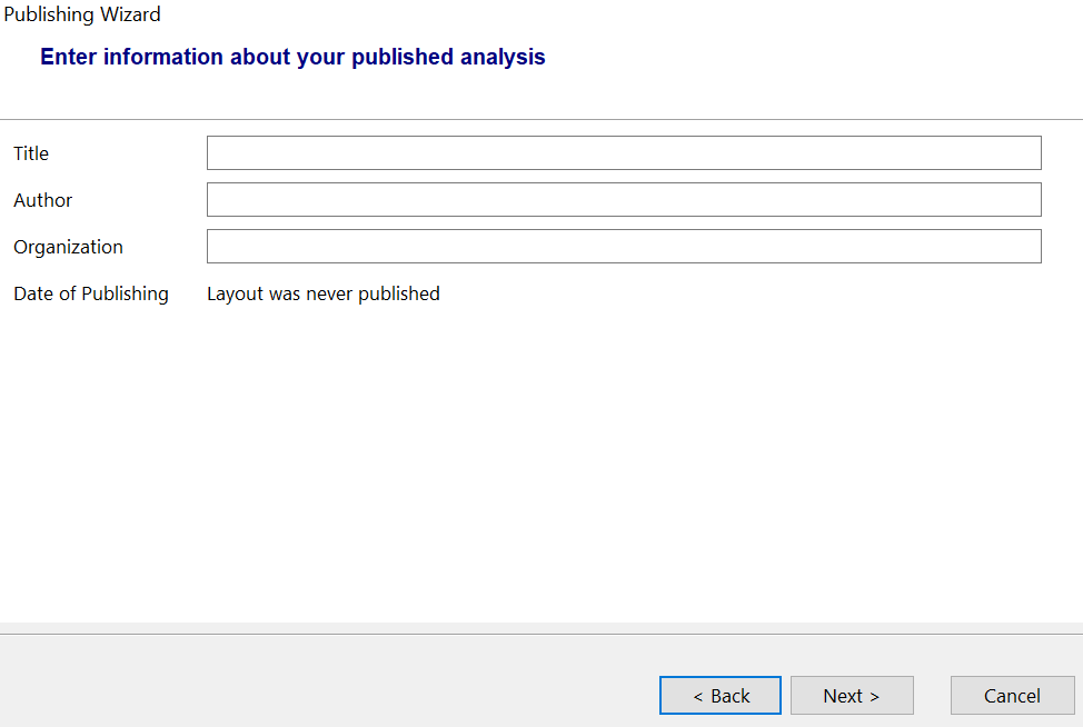 Figure 13.1  Publishing Information