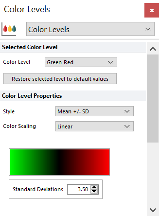 Figure 5.121  Formatting Color Level Options
