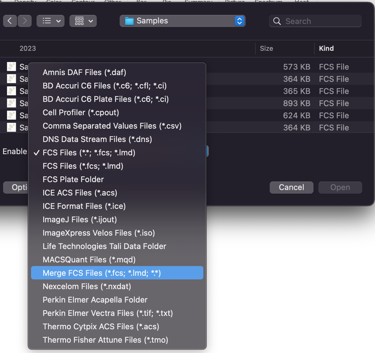 Figure 6. 7 - The Standard Open Data dialog