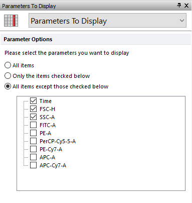 Figure 5.132. Select Parameters to Display for Parameters Heat Map.