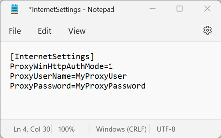 ProxyWinHttpAuthMode=1