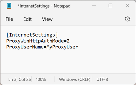 ProxyWinHttpAuthMode=2