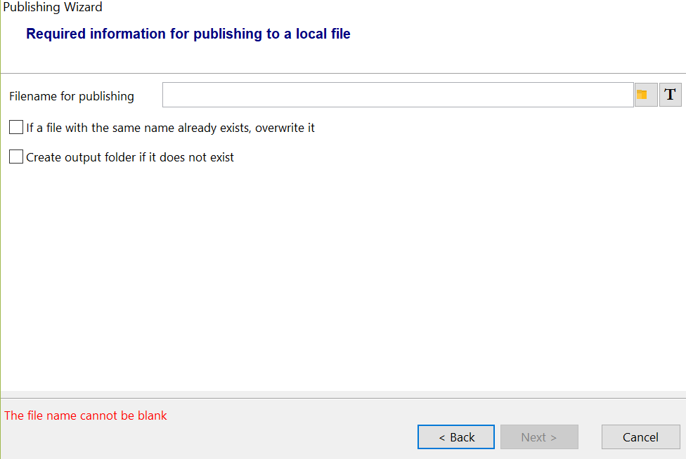 Figure 13.3 Naming Options for Publishing