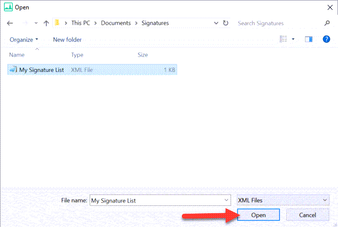 SelectSignatureList