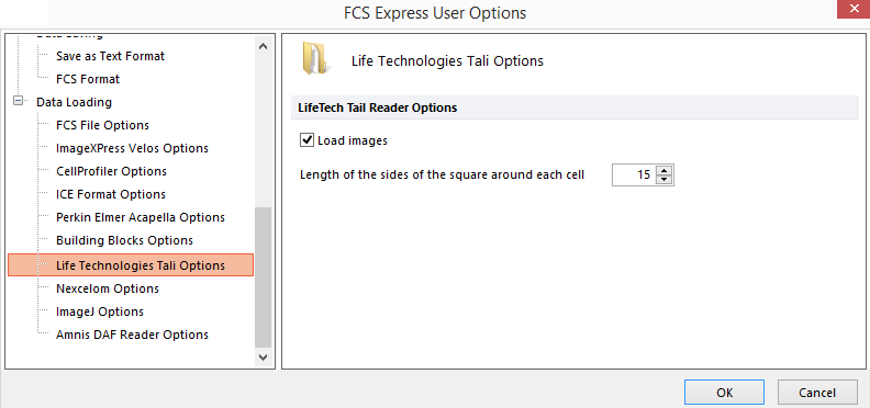 Figure 20.60  LifeTechnologies Tali options