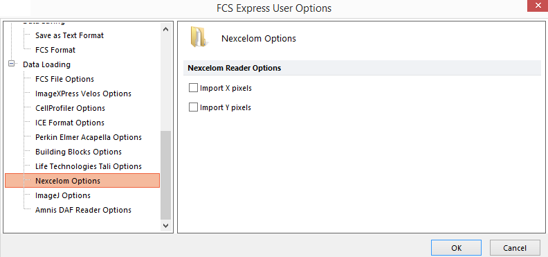 Figure 20.61  Nexcelom options