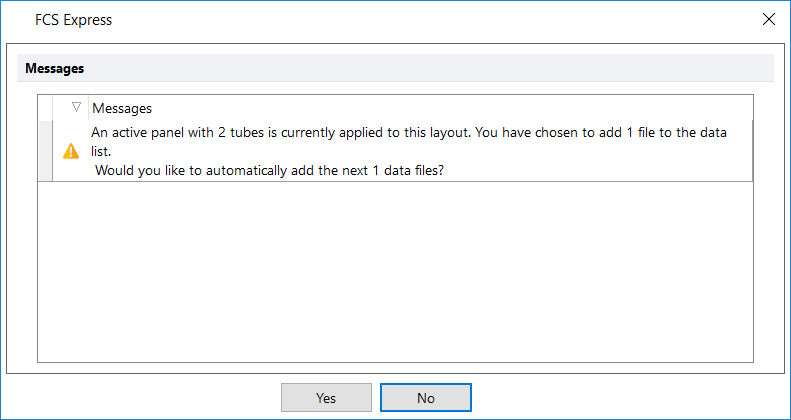 Figure T11.35  Prompt to Automatically Add Data File to Data List