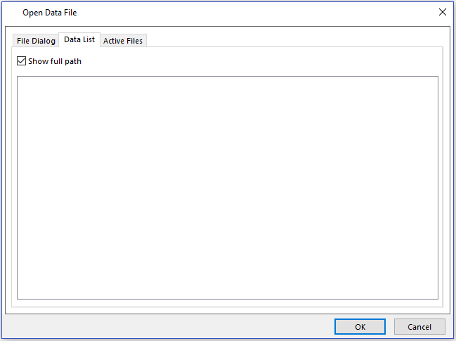 Figure 20.40 - Advanced Open Data Dialog Data List tab