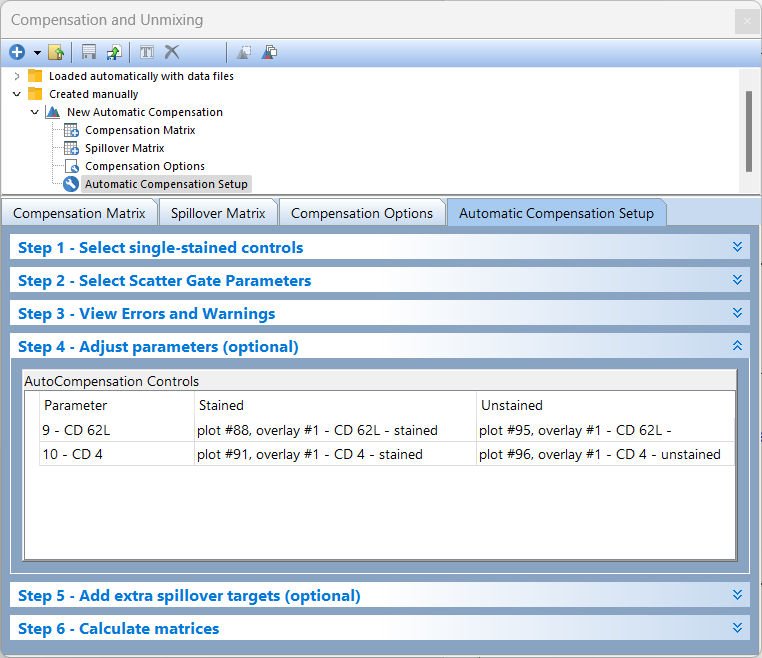 Figure T8.22 Step 4 - Adjust parameters (optional) of Automatic Compensation Setup