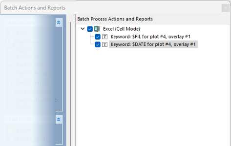 Figure T10.27  Adding Statistic Token to Excel (Cell Mode) Report