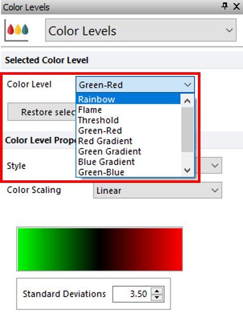Figure T20.13  Changing the Color Level of a Plate Heat Map