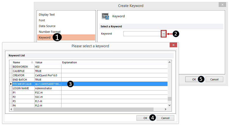 Figure T18.29  Choosing the $FITCMESFCALIB Keyword Token