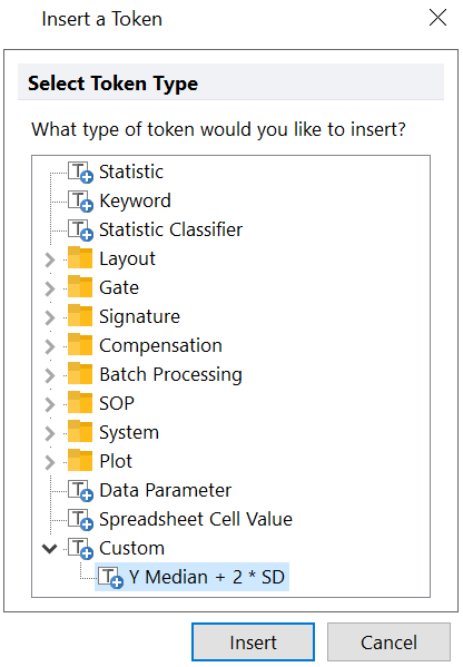 Figure T23.18  Choosing a Custom Token as a Threshold Value