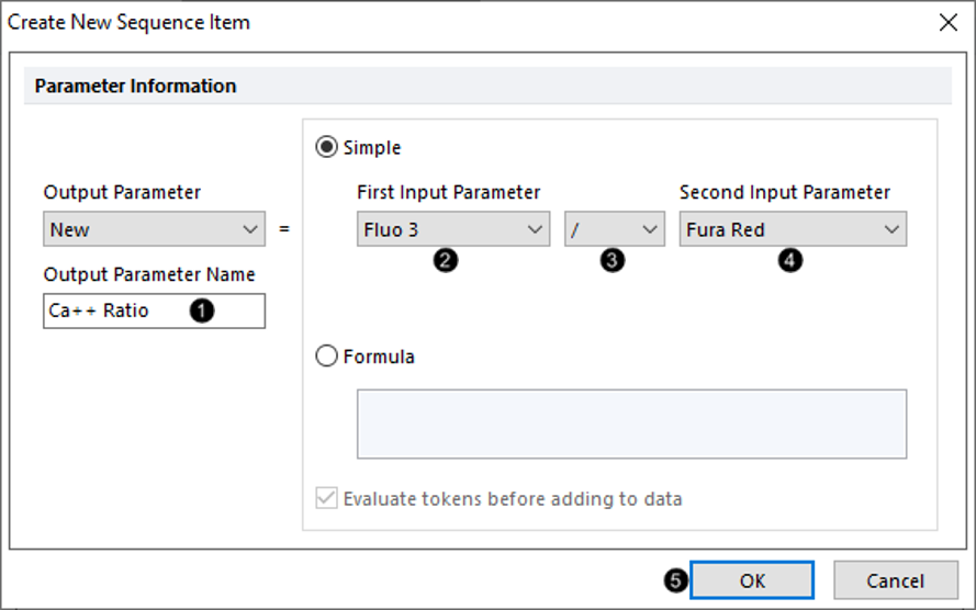 Figure T23.3  Defining a Parameter Math Sequence Item Formula