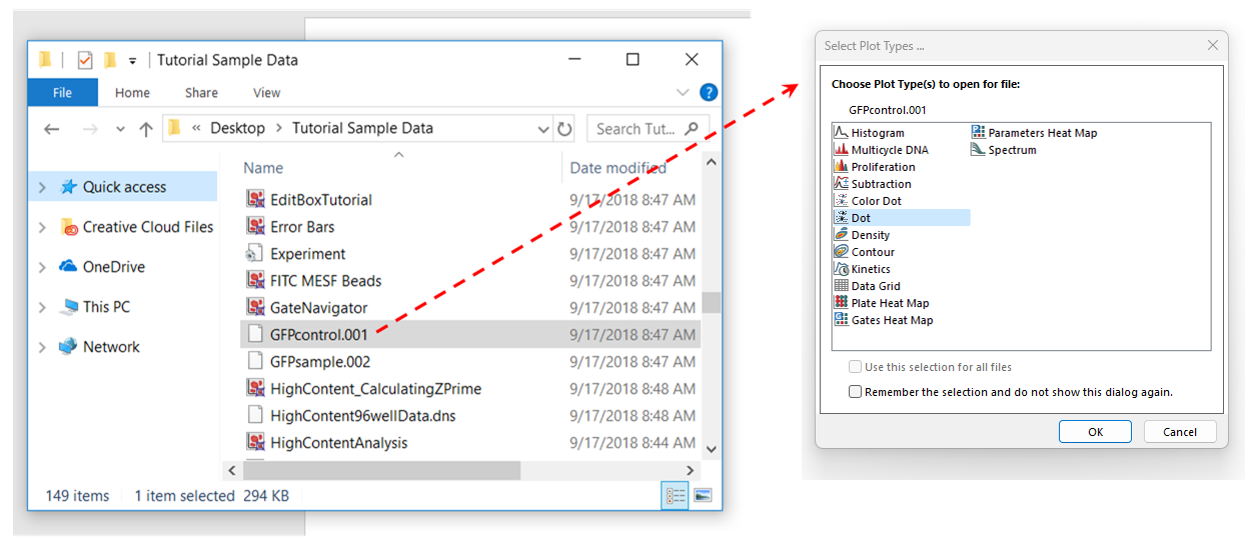 Figure T2.10  Dragging and dropping data file from Windows Explorer onto the layout