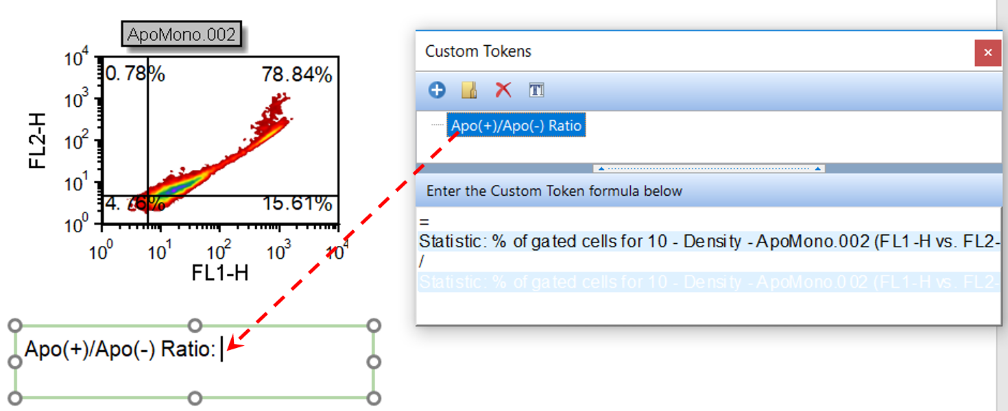 Figure T5.53  Dragging Custom Token onto Text Box  