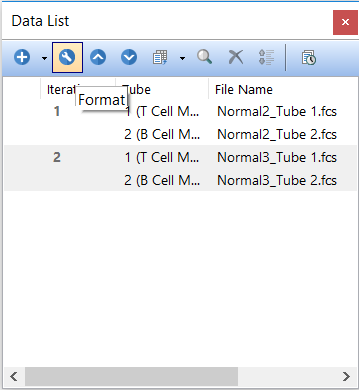 Figure T11.9  Clicking Format to Add Keyword to Data List