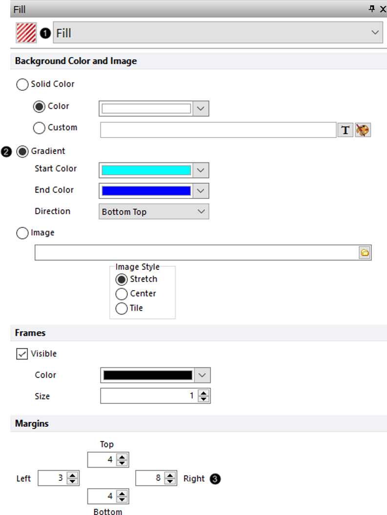 Figure T3.26  Formatting Fill Options
