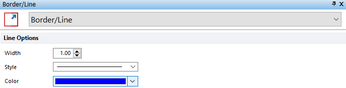Figure T3.11  Formatting Border/Line Dialog
