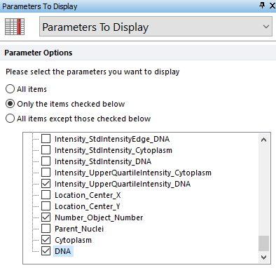 Figure T29.25  Formatting the Parameters to Display for the Data Grid