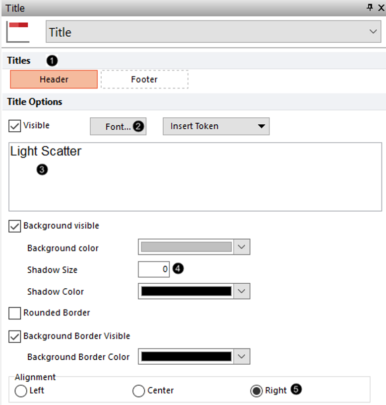Figure T3.16  Formatting Title Options