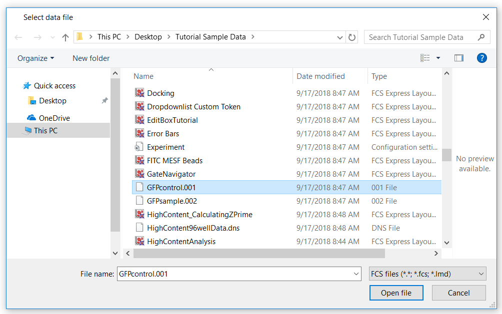 Figure 5.152 - Select a Data File Dialog