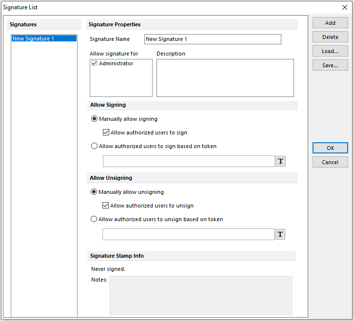 Figure 16.3  Adding a New Signature