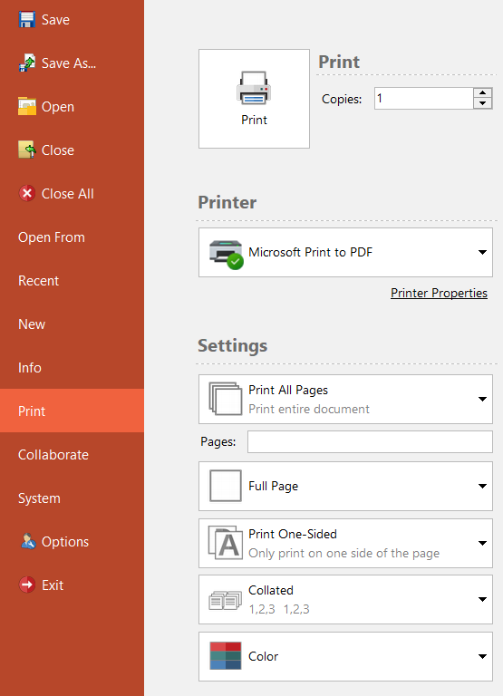 Figure 4.11  Print Setup Dialog