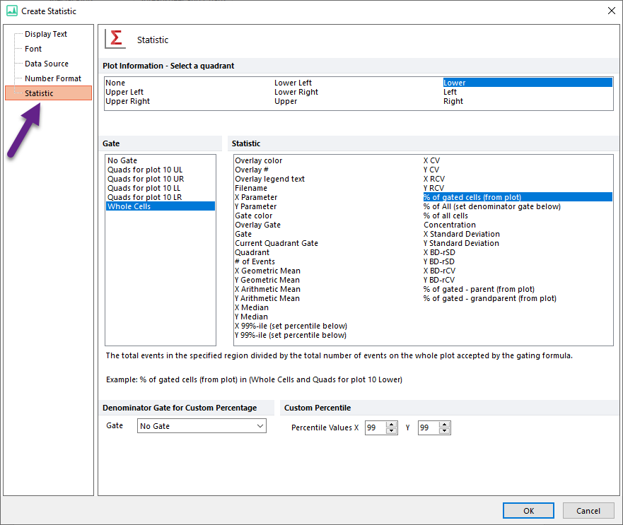 Figure T5.48  Defining the Denominator for the Custom Token