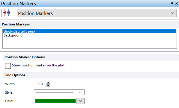 Figure 5.17  Formatting Proliferation Position Markers
