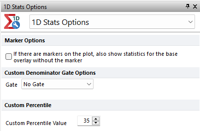 1D Stats Options