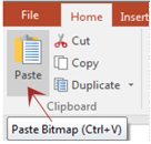 Figure T1.10   Pasting an Object