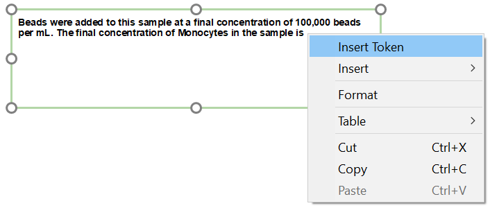 Figure T24.12  Inserting a Token in a Text Box