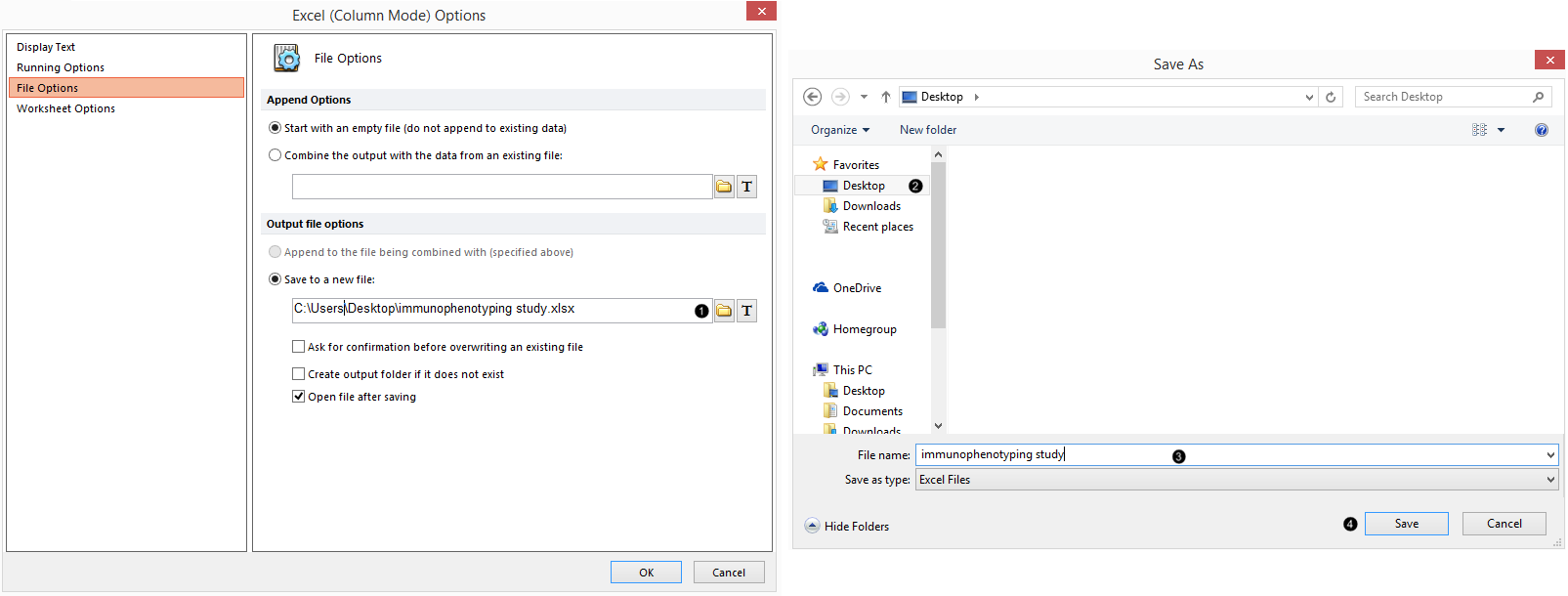 Figure T31.41  Adding an Excel (Column Mode) report to Batch Process Actions