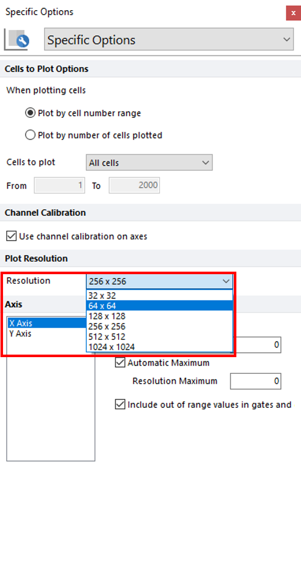 Figure T23.25  Changing the Resolution on a Kinetics Plot