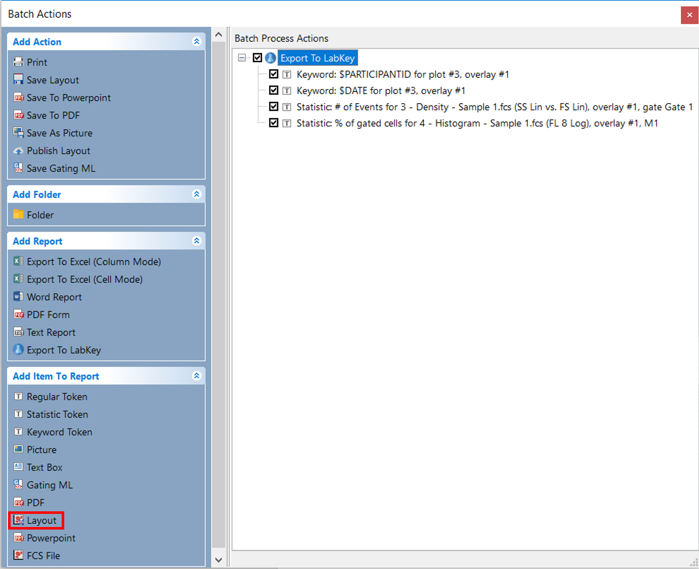 Figure T10.54  Adding Layout to the LabKey Report