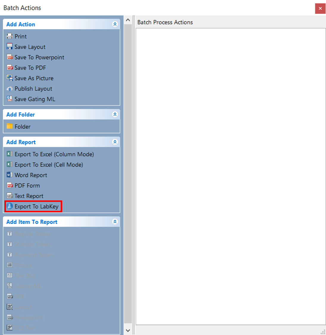 Figure T10.49 Adding a LabKey Report