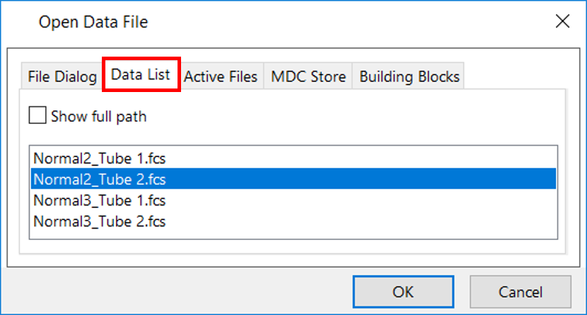 Figure T11.30  Selecting a Data File for Overlay
