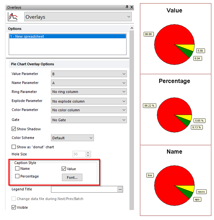 Figure T19.16  Editing the Caption Style of the Pie Chart