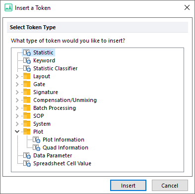 Figure 12.40 - Selecting Plot Token from the Select Token Type dialog