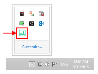 The External Application Bridge icon as it appears in the Windows tray.