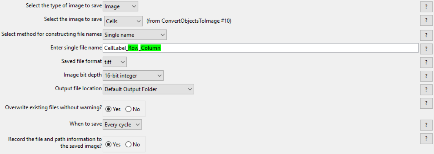 Figure T26.4  Defining the SaveImages Module