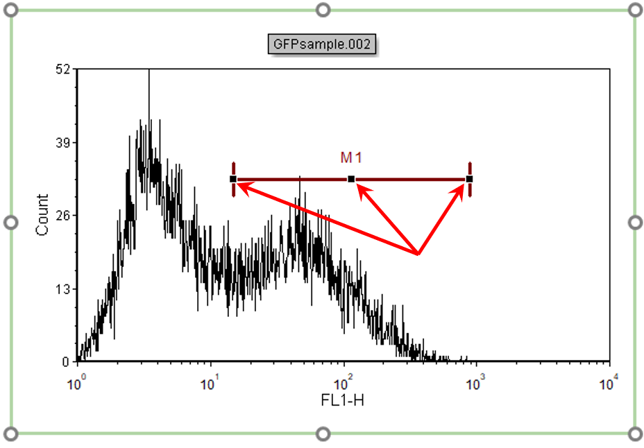 Figure T7.8  Active Marker M1 with Vertices Indicated by Arrows