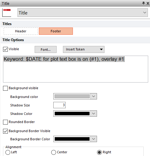 Figure T3.20  Title Options after Editing Footer