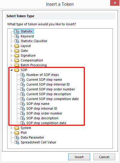 Figure 12.37 - SOP Token List