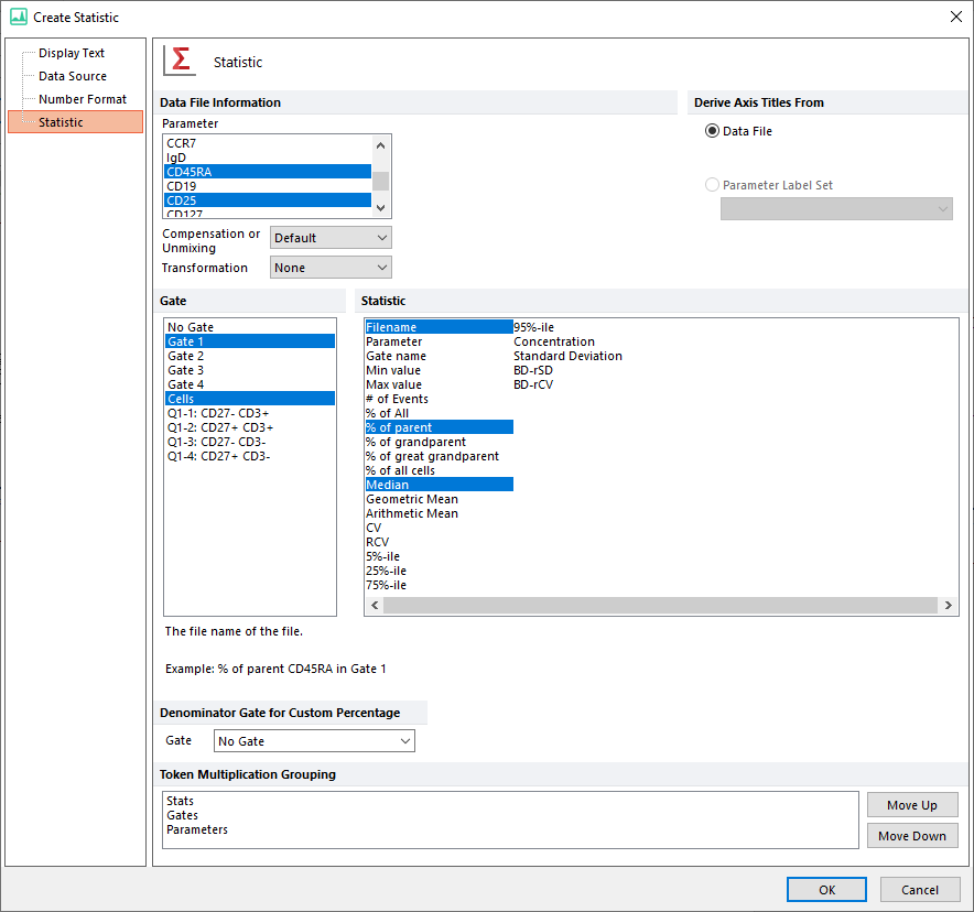 Figure 12.25. Spreadsheet Example - Grouping Options For Multiple Data Files